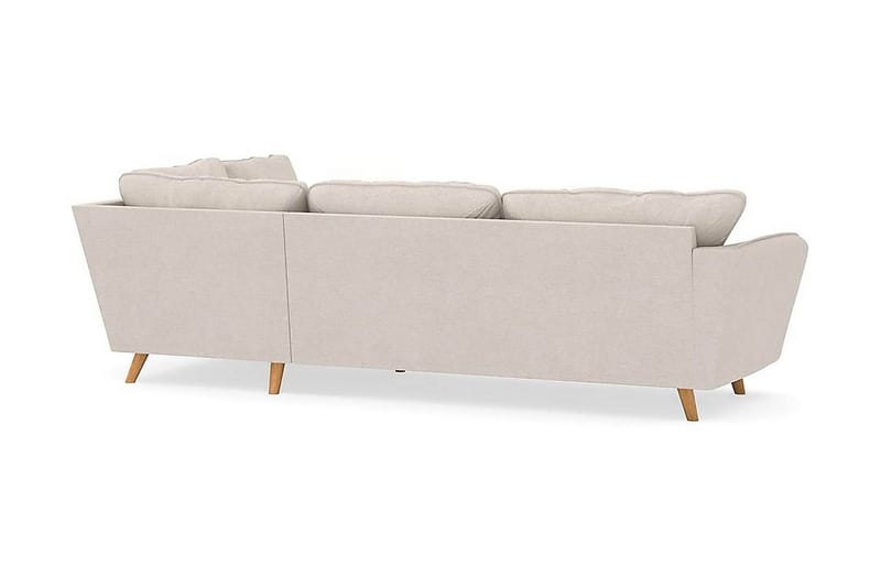Trend Lyx 4-sits Högervänd L-formad Schäslongsoffa i Tyg - Beige - Möbler - Vardagsrum - Soffor - Divansoffa & schäslong