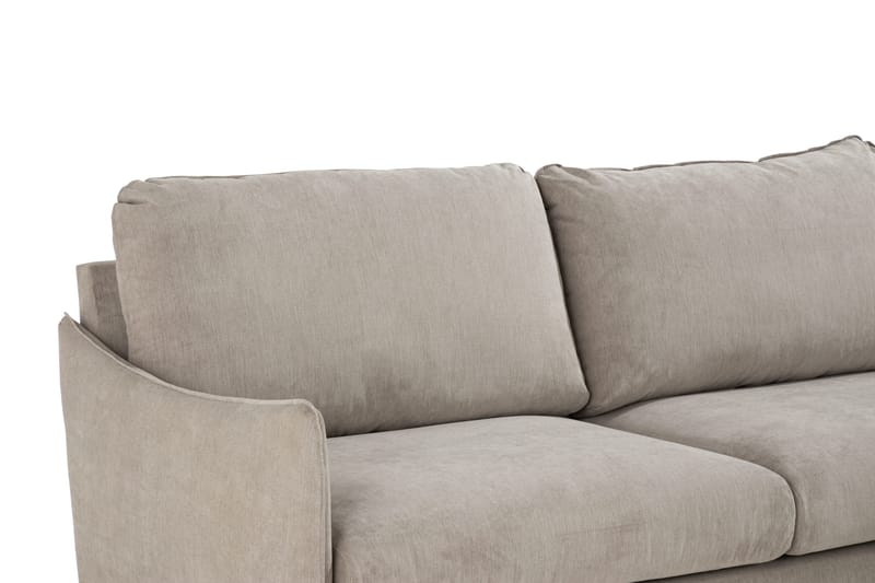Trend Lyx 4-sits Högervänd L-formad Schäslongsoffa i Tyg - Beige - Möbler - Vardagsrum - Soffor - Divansoffa & schäslong