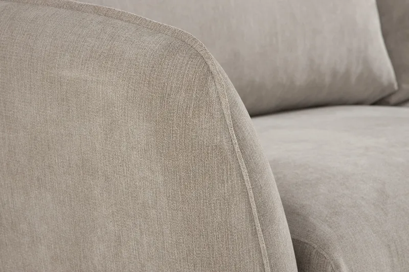 Trend Lyx 4-sits Högervänd L-formad Schäslongsoffa i Tyg - Beige - Möbler - Vardagsrum - Soffor - Divansoffa & schäslong