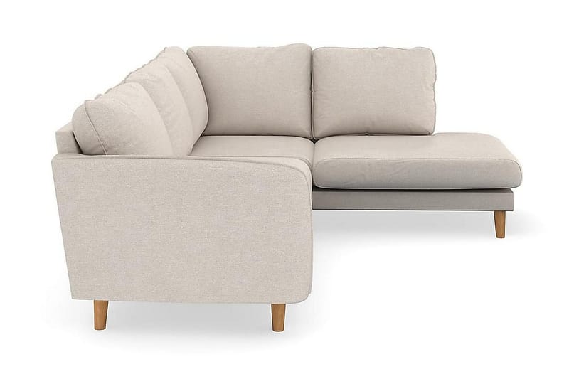 Trend Lyx 4-sits Högervänd L-formad Schäslongsoffa i Tyg - Beige - Möbler - Vardagsrum - Soffor - Divansoffa & schäslong