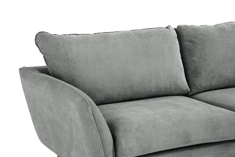 Trend Lyx 4-sits Högervänd L-formad Schäslongsoffa i Tyg - Grå - Möbler - Vardagsrum - Soffor - Divansoffa & schäslong