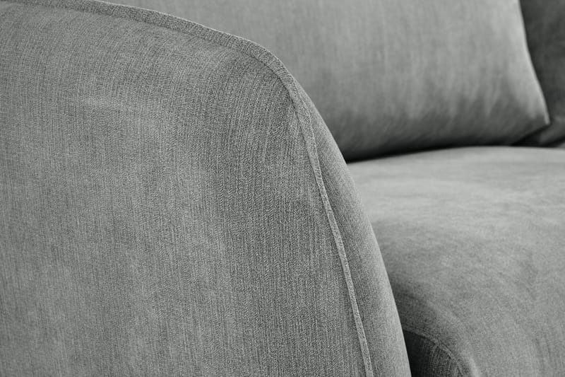 Trend Lyx 4-sits Högervänd L-formad Schäslongsoffa i Tyg - Grå - Möbler - Vardagsrum - Soffor - Divansoffa & schäslong