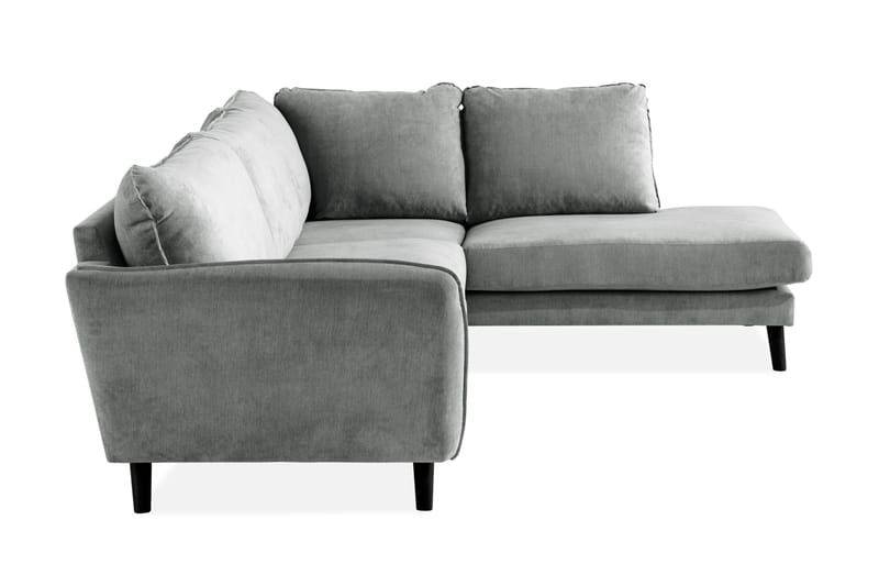 Trend Lyx 4-sits Högervänd L-formad Schäslongsoffa i Tyg - Grå - Möbler - Vardagsrum - Soffor - Divansoffa & schäslong