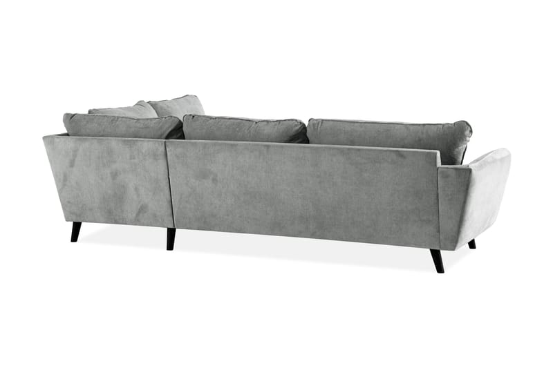 Trend Lyx 4-sits Högervänd L-formad Schäslongsoffa i Tyg - Grå - Möbler - Vardagsrum - Soffor - Divansoffa & schäslong