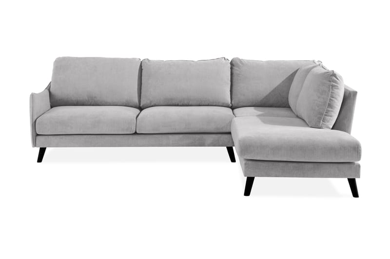 Trend Lyx 4-sits Högervänd L-formad Schäslongsoffa i Tyg - Ljusgrå - Möbler - Vardagsrum - Soffor - Divansoffa & schäslong