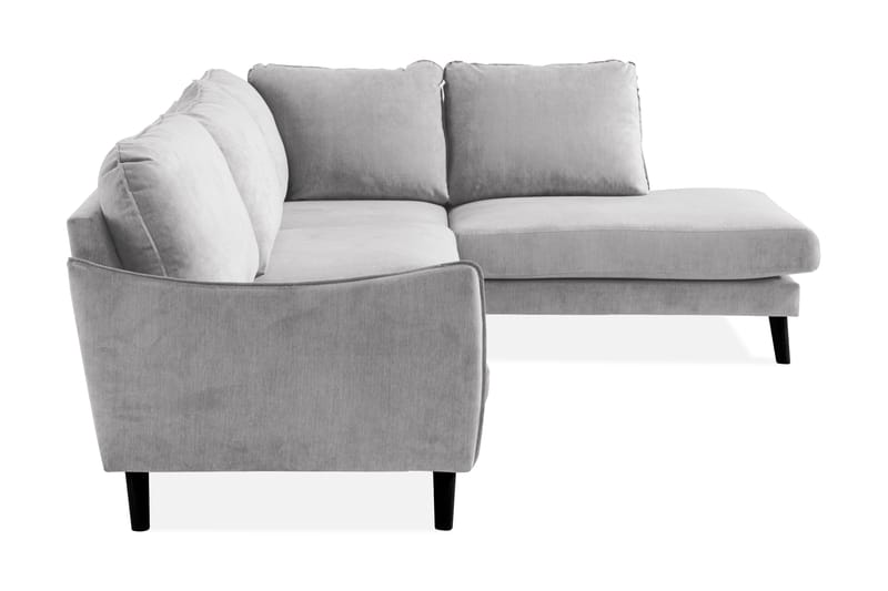 Trend Lyx 4-sits Högervänd L-formad Schäslongsoffa i Tyg - Ljusgrå - Möbler - Vardagsrum - Soffor - Divansoffa & schäslong
