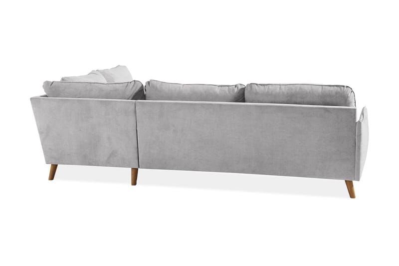 Trend Lyx 4-sits Högervänd L-formad Schäslongsoffa i Tyg - Ljusgrå - Möbler - Vardagsrum - Soffor - Divansoffa & schäslong