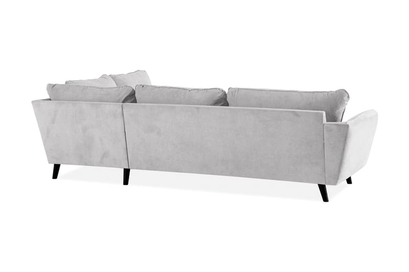 Trend Lyx 4-sits Högervänd L-formad Schäslongsoffa i Tyg - Ljusgrå - Möbler - Vardagsrum - Soffor - Divansoffa & schäslong