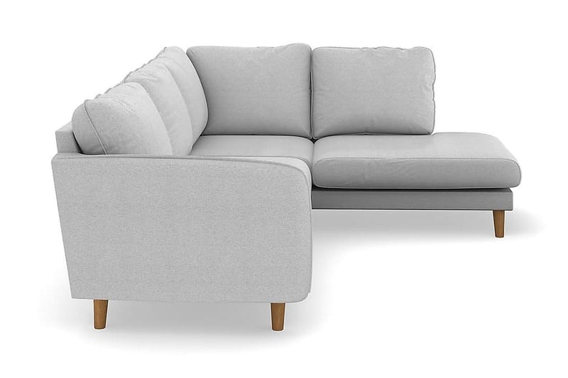 Trend Lyx 4-sits Högervänd L-formad Schäslongsoffa i Tyg - Ljusgrå - Möbler - Vardagsrum - Soffor - Divansoffa & schäslong
