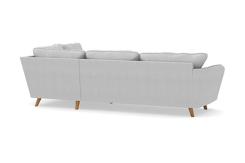 Trend Lyx 4-sits Högervänd L-formad Schäslongsoffa i Tyg - Ljusgrå - Möbler - Vardagsrum - Soffor - Divansoffa & schäslong