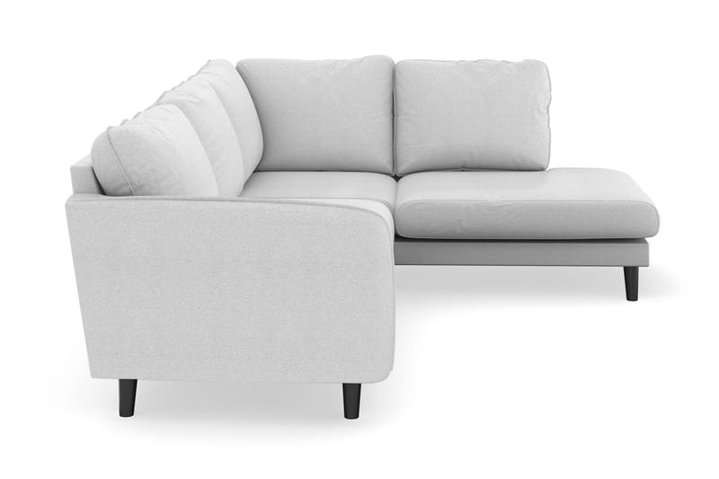 Trend Lyx 4-sits Högervänd L-formad Schäslongsoffa i Tyg - Ljusgrå - Möbler - Vardagsrum - Soffor - Divansoffa & schäslong
