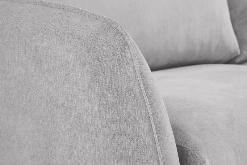 Trend Lyx 4-sits Högervänd L-formad Schäslongsoffa i Tyg - Ljusgrå - Möbler - Vardagsrum - Soffor - Divansoffa & schäslong