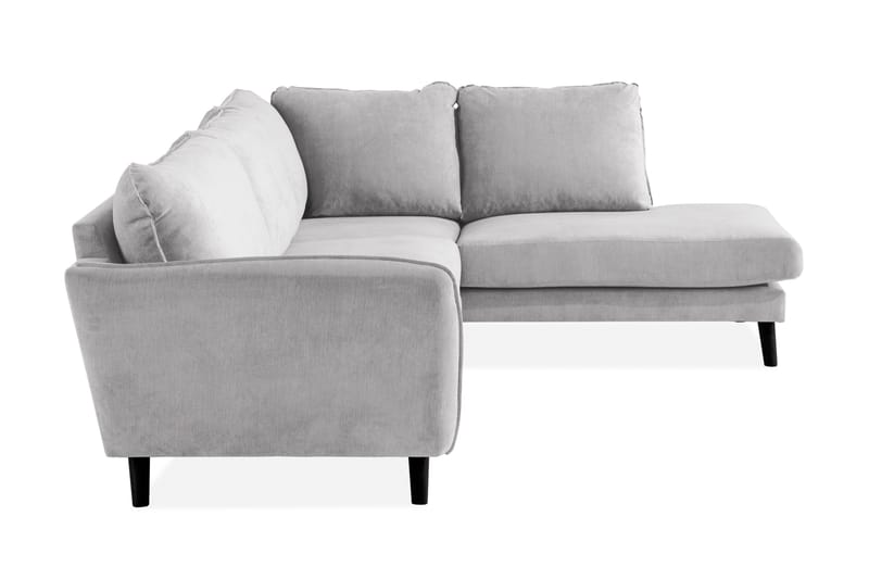 Trend Lyx 4-sits Högervänd L-formad Schäslongsoffa i Tyg - Ljusgrå - Möbler - Vardagsrum - Soffor - Divansoffa & schäslong