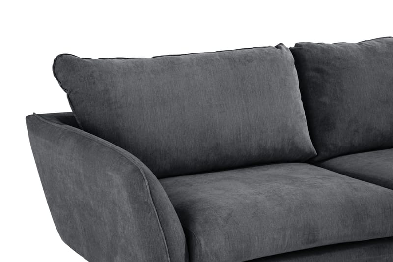 Trend Lyx 4-sits Högervänd L-formad Schäslongsoffa i Tyg - Mörkgrå - Möbler - Vardagsrum - Soffor - Divansoffa & schäslong