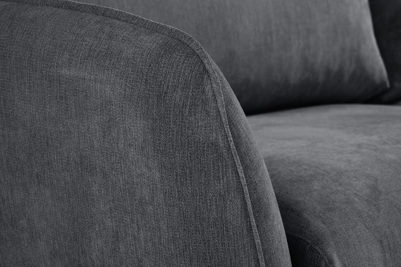 Trend Lyx 4-sits Högervänd L-formad Schäslongsoffa i Tyg - Mörkgrå - Möbler - Vardagsrum - Soffor - Divansoffa & schäslong