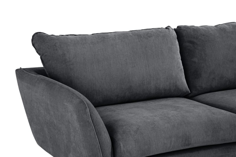 Trend Lyx 4-sits Högervänd L-formad Schäslongsoffa i Tyg - Mörkgrå - Möbler - Vardagsrum - Soffor - Divansoffa & schäslong