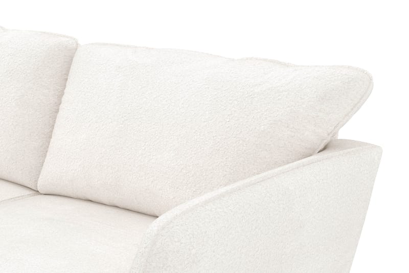 Trend Lyx 4-sits Vänstervänd L-formad Schäslongsoffa i Bouclé - Vit - Möbler - Vardagsrum - Soffor - Divansoffa & schäslong