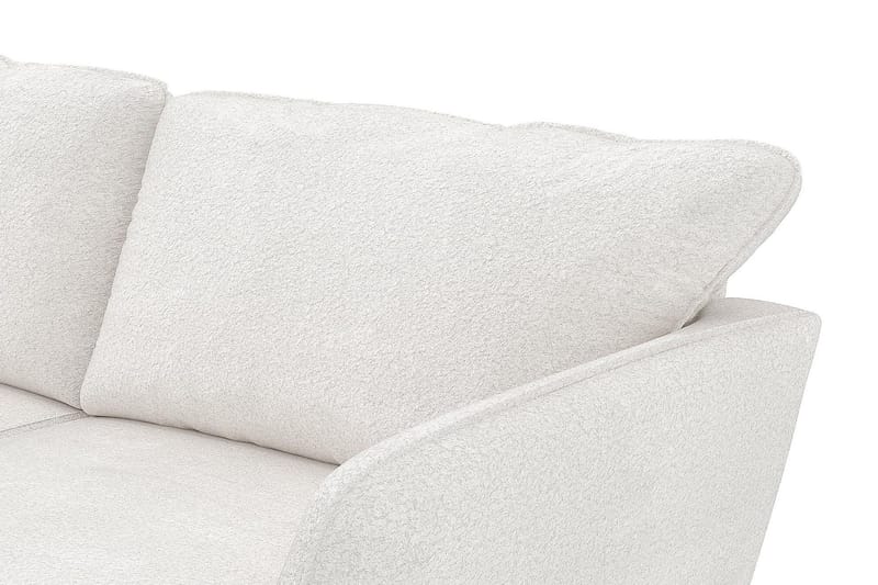 Trend Lyx 4-sits Vänstervänd L-formad Schäslongsoffa i Bouclé - Vit - Möbler - Vardagsrum - Soffor - Divansoffa & schäslong