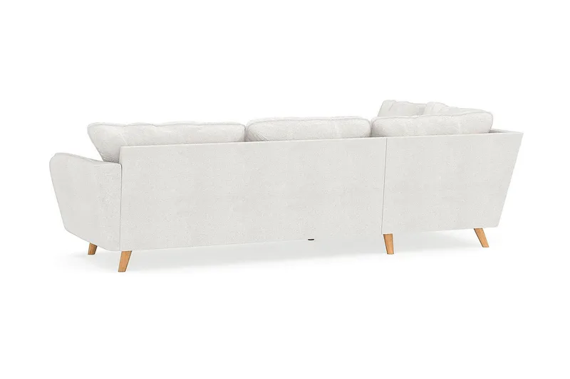 Trend Lyx 4-sits Vänstervänd L-formad Schäslongsoffa i Bouclé - Vit - Möbler - Vardagsrum - Soffor - Divansoffa & schäslong
