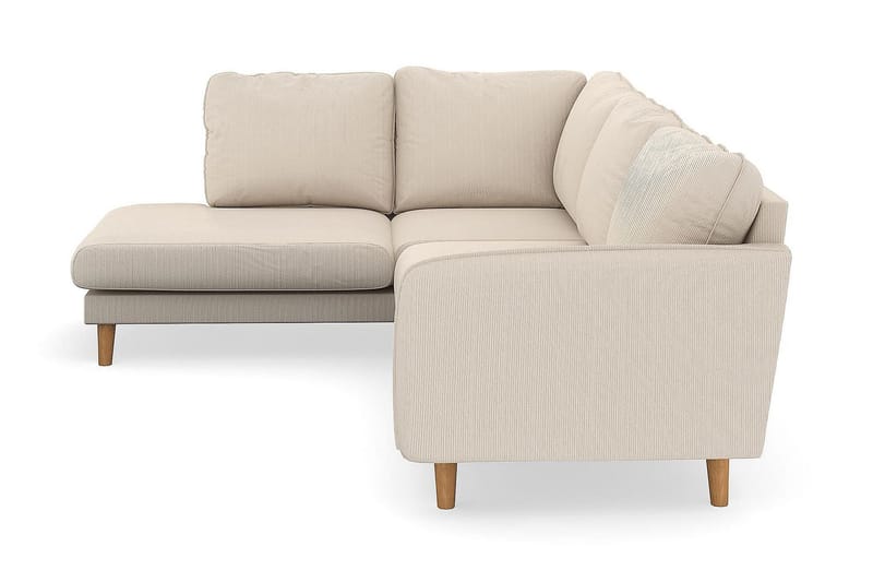 Trend Lyx 4-sits Vänstervänd L-formad Schäslongsoffa i Manchester - Beige - Möbler - Vardagsrum - Soffor - Divansoffa & schäslong