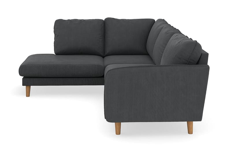 Trend Lyx 4-sits Vänstervänd L-formad Schäslongsoffa i Manchester - Mörkgrå - Möbler - Vardagsrum - Soffor - Divansoffa & schäslong
