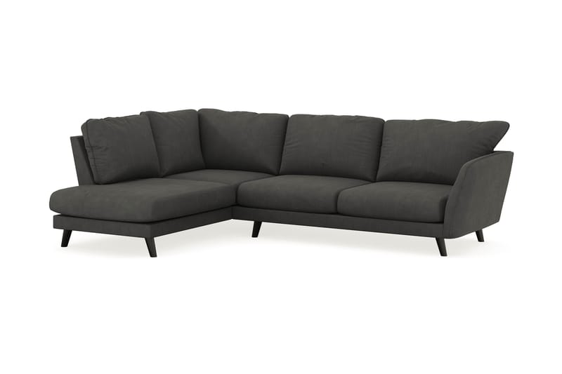 Trend Lyx 4-sits Vänstervänd L-formad Schäslongsoffa i Manchester - Mörkgrå - Möbler - Vardagsrum - Soffor - Divansoffa & schäslong