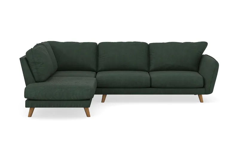 Trend Lyx 4-sits Vänstervänd L-formad Schäslongsoffa i Manchester - Mörkgrön - Möbler - Vardagsrum - Soffor - Divansoffa & schäslong