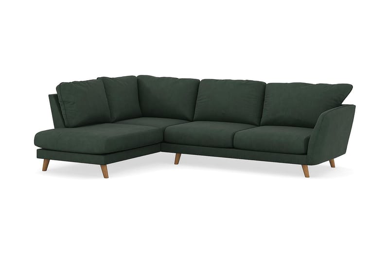 Trend Lyx 4-sits Vänstervänd L-formad Schäslongsoffa i Manchester - Mörkgrön - Möbler - Vardagsrum - Soffor - Divansoffa & schäslong