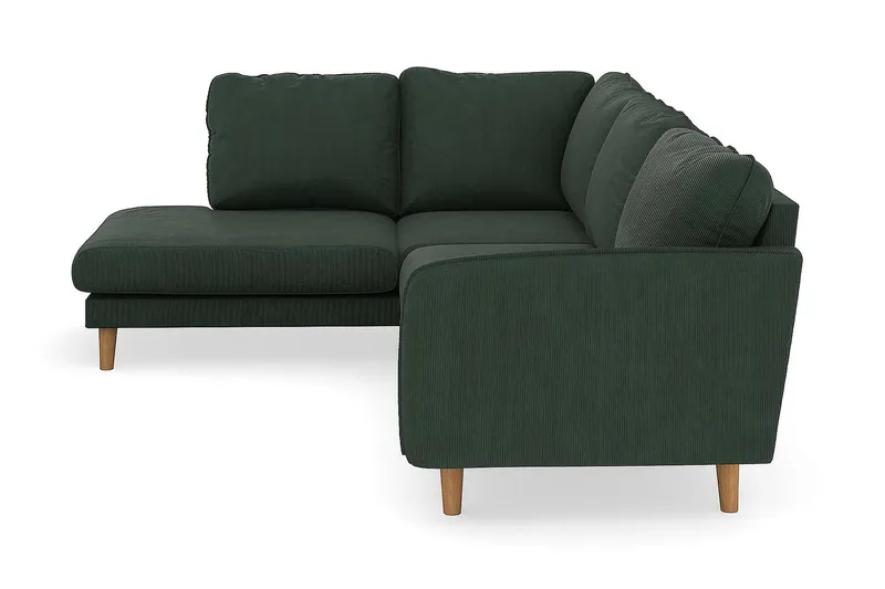Trend Lyx 4-sits Vänstervänd L-formad Schäslongsoffa i Manchester - Mörkgrön - Möbler - Vardagsrum - Soffor - Divansoffa & schäslong
