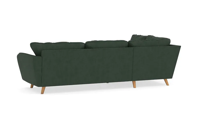 Trend Lyx 4-sits Vänstervänd L-formad Schäslongsoffa i Manchester - Mörkgrön - Möbler - Vardagsrum - Soffor - Divansoffa & schäslong