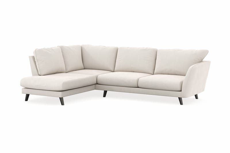 Trend Lyx 4-sits Vänstervänd L-formad Schäslongsoffa i Sammet - Krämvit - Möbler - Vardagsrum - Soffor - Divansoffa & schäslong