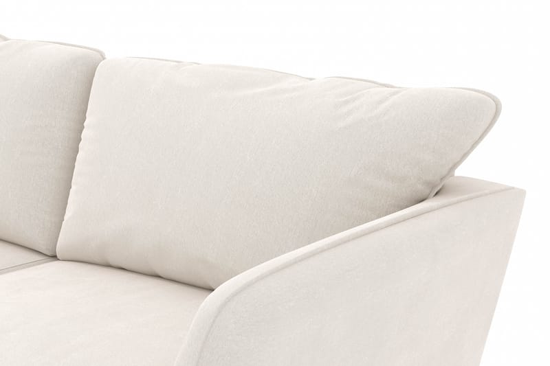 Trend Lyx 4-sits Vänstervänd L-formad Schäslongsoffa i Sammet - Krämvit - Möbler - Vardagsrum - Soffor - Divansoffa & schäslong