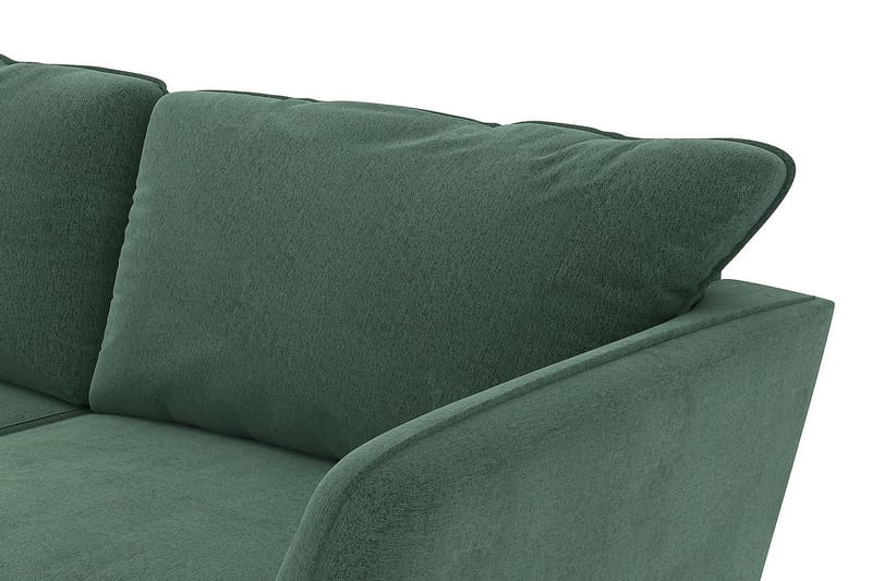 Trend Lyx 4-sits Vänstervänd L-formad Schäslongsoffa i Sammet - Mörkgrön - Möbler - Vardagsrum - Soffor - Divansoffa & schäslong