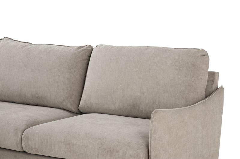 Trend Lyx 4-sits Vänstervänd L-formad Schäslongsoffa i Tyg - Beige - Möbler - Vardagsrum - Soffor - Divansoffa & schäslong