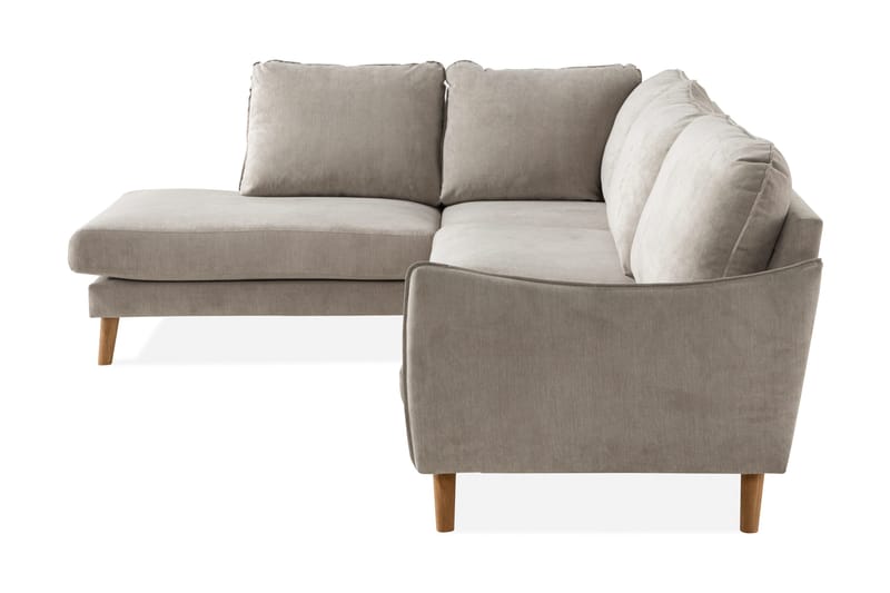 Trend Lyx 4-sits Vänstervänd L-formad Schäslongsoffa i Tyg - Beige - Möbler - Vardagsrum - Soffor - Divansoffa & schäslong