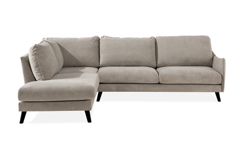 Trend Lyx 4-sits Vänstervänd L-formad Schäslongsoffa i Tyg - Beige - Möbler - Vardagsrum - Soffor - Divansoffa & schäslong