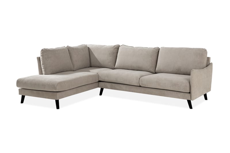 Trend Lyx 4-sits Vänstervänd L-formad Schäslongsoffa i Tyg - Beige - Möbler - Vardagsrum - Soffor - Divansoffa & schäslong