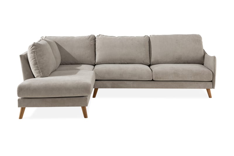 Trend Lyx 4-sits Vänstervänd L-formad Schäslongsoffa i Tyg - Beige - Möbler - Vardagsrum - Soffor - Divansoffa & schäslong