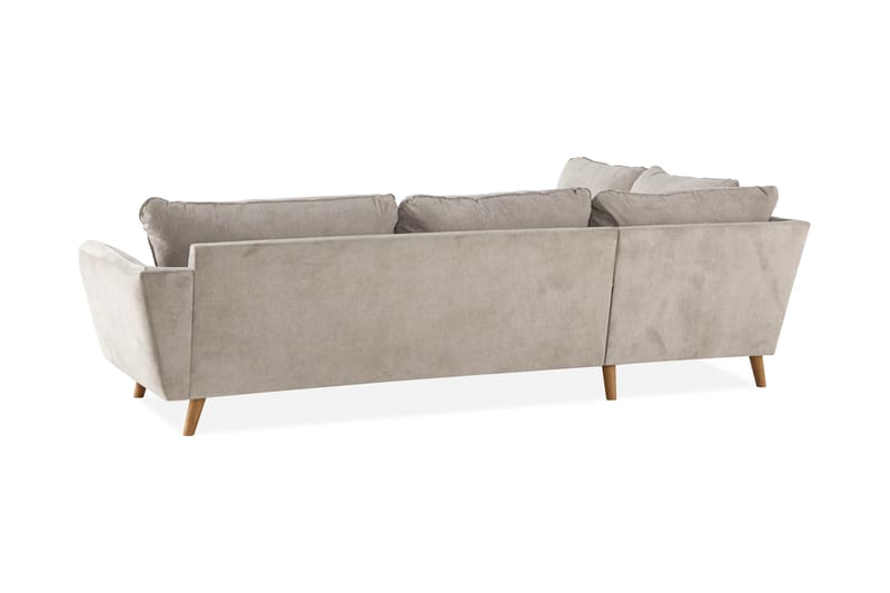 Trend Lyx 4-sits Vänstervänd L-formad Schäslongsoffa i Tyg - Beige - Möbler - Vardagsrum - Soffor - Divansoffa & schäslong
