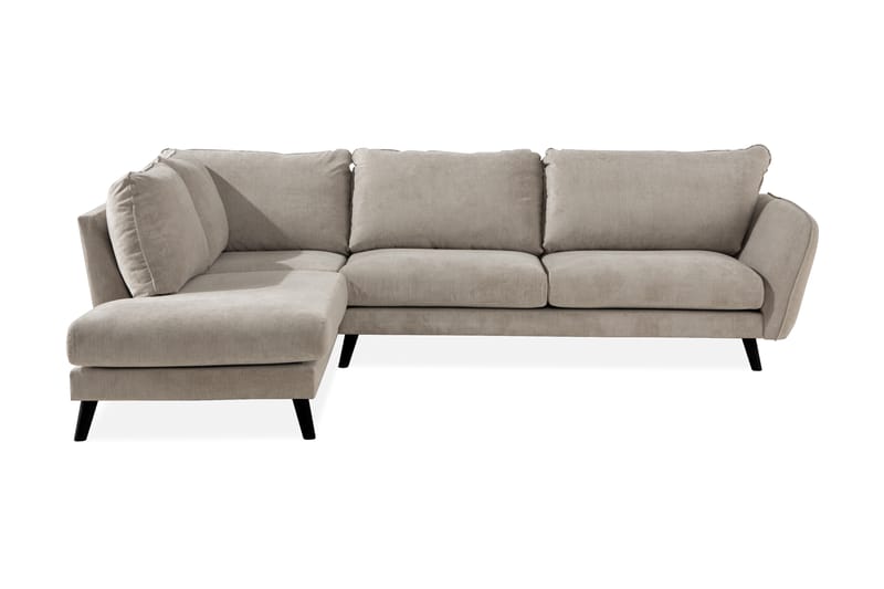 Trend Lyx 4-sits Vänstervänd L-formad Schäslongsoffa i Tyg - Beige - Möbler - Vardagsrum - Soffor - Divansoffa & schäslong