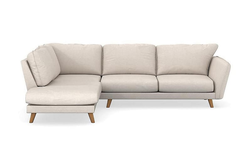 Trend Lyx 4-sits Vänstervänd L-formad Schäslongsoffa i Tyg - Beige - Möbler - Vardagsrum - Soffor - Divansoffa & schäslong