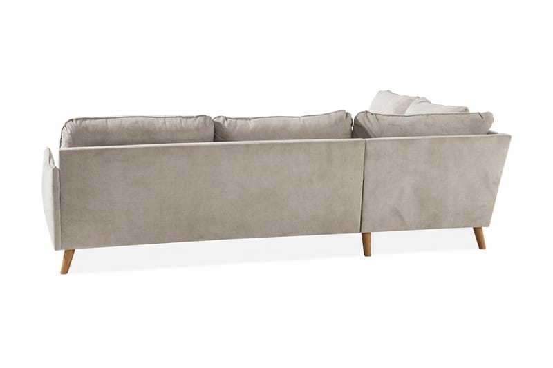 Trend Lyx 4-sits Vänstervänd L-formad Schäslongsoffa i Tyg - Beige - Möbler - Vardagsrum - Soffor - Divansoffa & schäslong