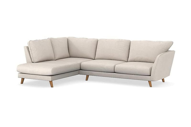 Trend Lyx 4-sits Vänstervänd L-formad Schäslongsoffa i Tyg - Beige - Möbler - Vardagsrum - Soffor - Divansoffa & schäslong