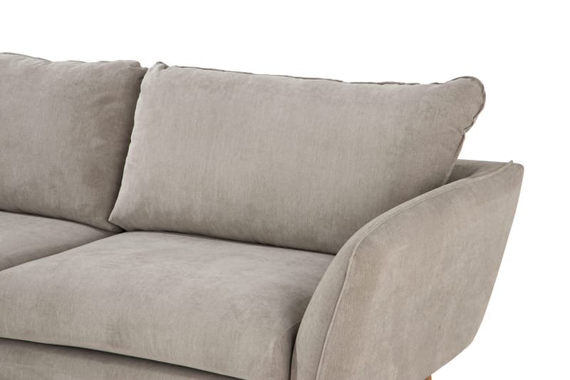 Trend Lyx 4-sits Vänstervänd L-formad Schäslongsoffa i Tyg - Beige - Möbler - Vardagsrum - Soffor - Divansoffa & schäslong