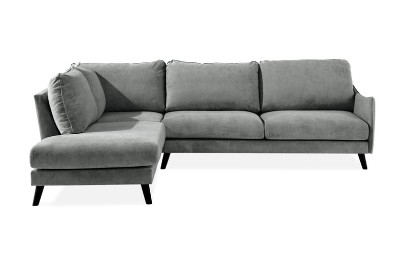 Trend Lyx 4-sits Vänstervänd L-formad Schäslongsoffa i Tyg - Grå - Möbler - Vardagsrum - Soffor - Divansoffa & schäslong
