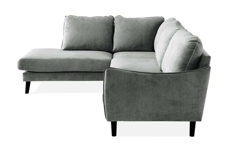 Trend Lyx 4-sits Vänstervänd L-formad Schäslongsoffa i Tyg - Grå - Möbler - Vardagsrum - Soffor - Divansoffa & schäslong