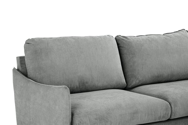 Trend Lyx 4-sits Vänstervänd L-formad Schäslongsoffa i Tyg - Grå - Möbler - Vardagsrum - Soffor - Divansoffa & schäslong