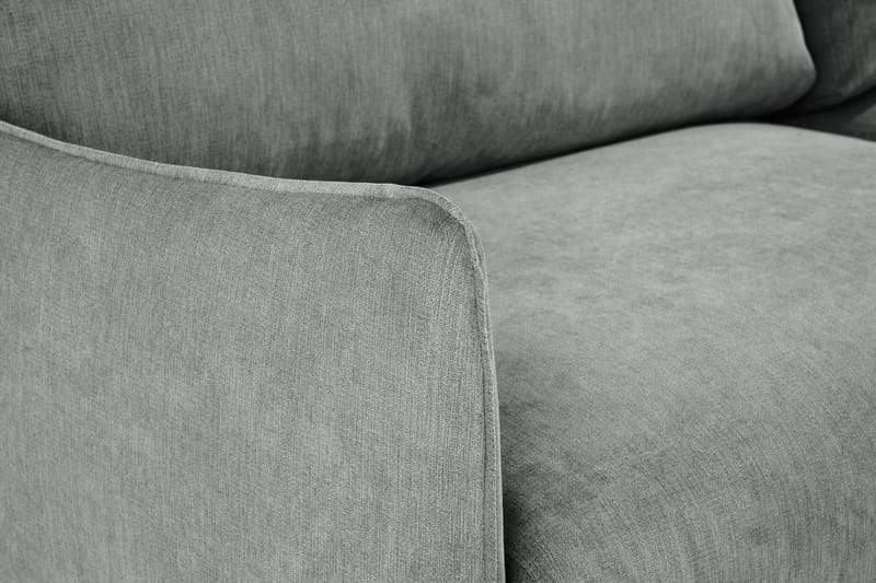 Trend Lyx 4-sits Vänstervänd L-formad Schäslongsoffa i Tyg - Grå - Möbler - Vardagsrum - Soffor - Divansoffa & schäslong