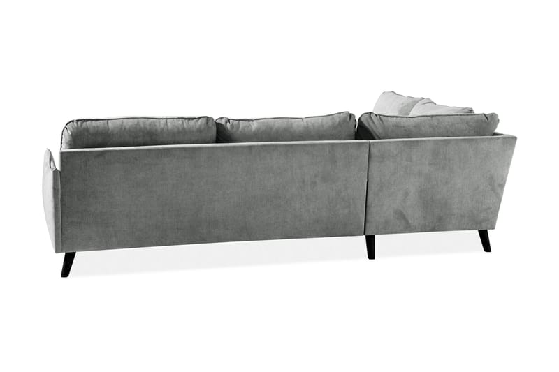 Trend Lyx 4-sits Vänstervänd L-formad Schäslongsoffa i Tyg - Grå - Möbler - Vardagsrum - Soffor - Divansoffa & schäslong