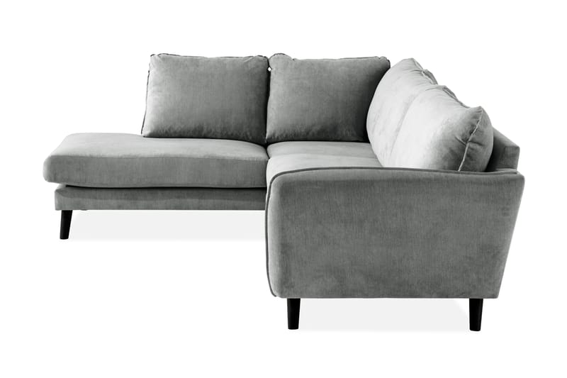Trend Lyx 4-sits Vänstervänd L-formad Schäslongsoffa i Tyg - Grå - Möbler - Vardagsrum - Soffor - Divansoffa & schäslong